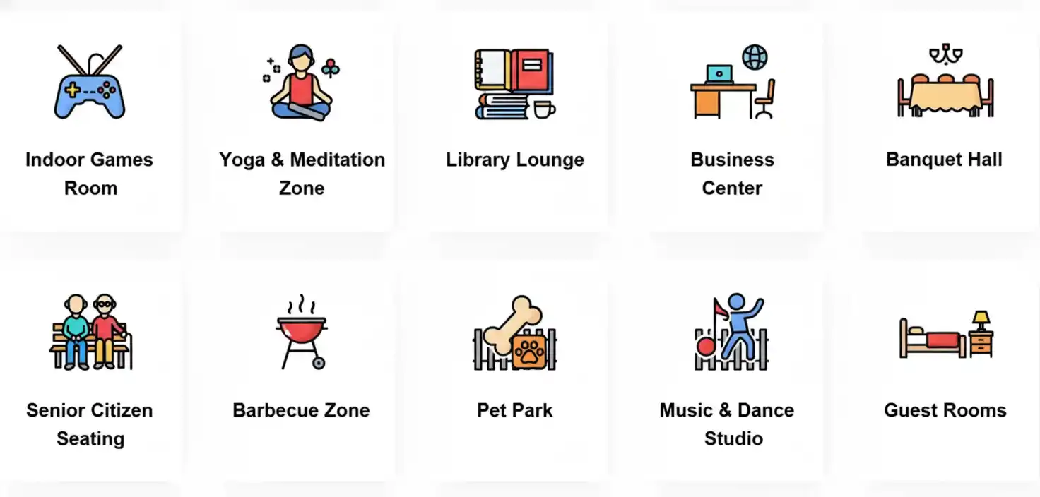 Clubhouse, Pool & Sports At Adarsh Primrose